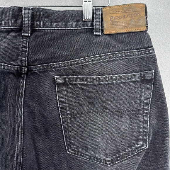 VTG Pendleton Black Wash Denim Jeans Classic Fit Mens 34x32 Rock Indie Y2K - Picture 1 of 10